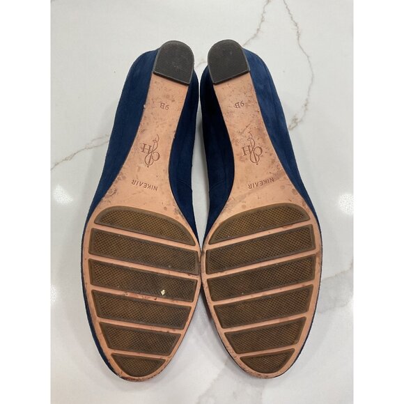 Cole Haan Blue Suede Low Wedge Heel Pump Dress Casual Workwear Semi Formal S 9 - Picture 8 of 8